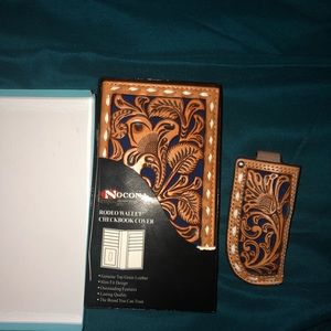 Leather wallet and knife holder